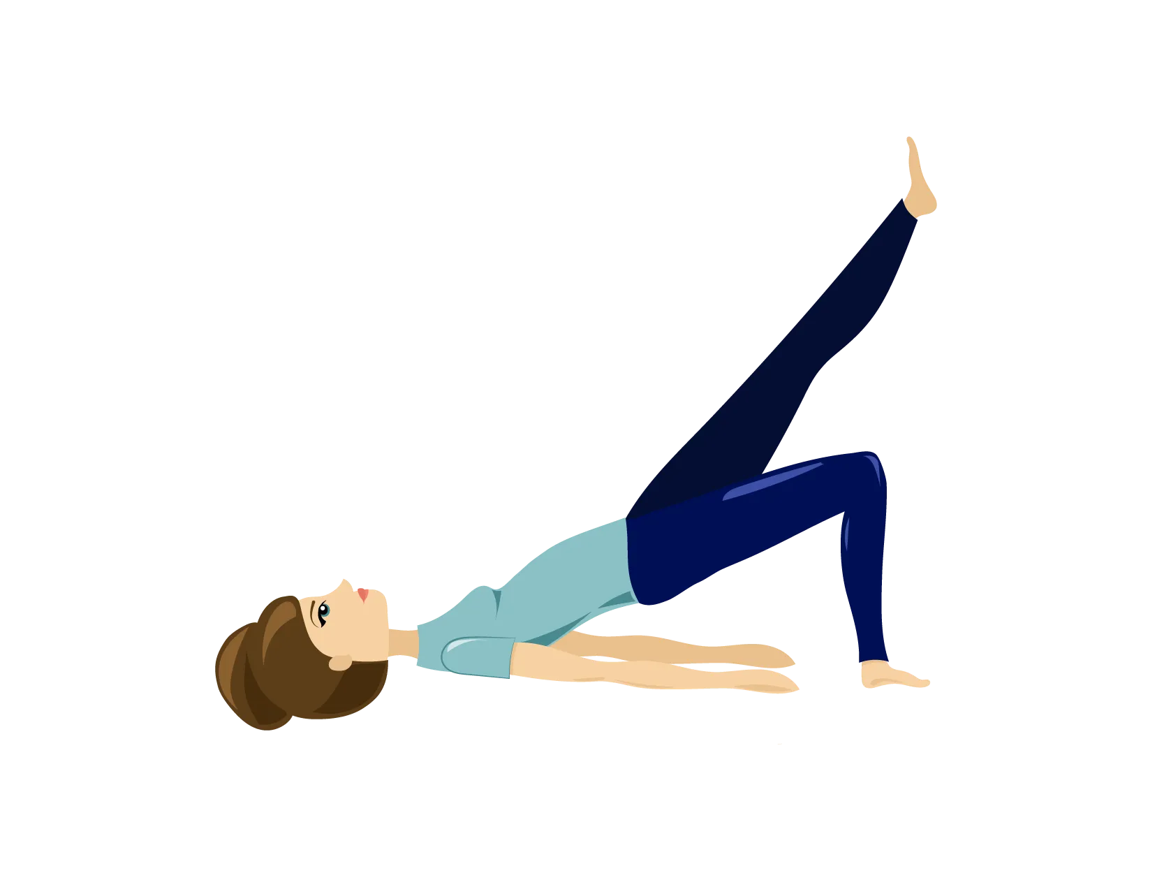 Pelvic lift with knee pull