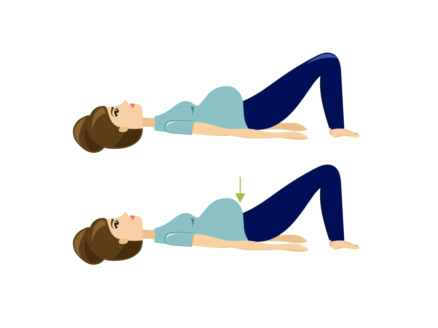Basic tension of the abdomen and pelvic floor